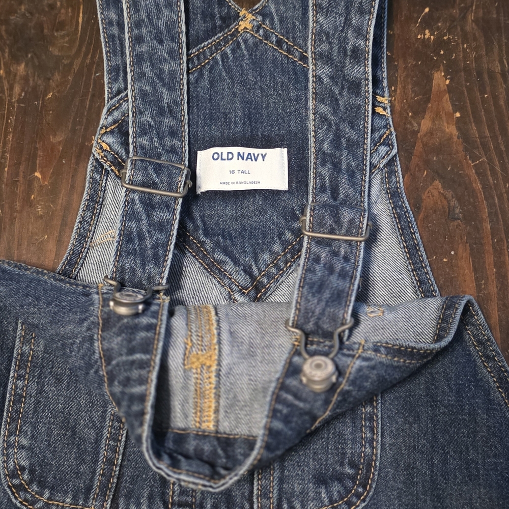 Old Navy Blue Denim Overalls - Picture 4 of 5